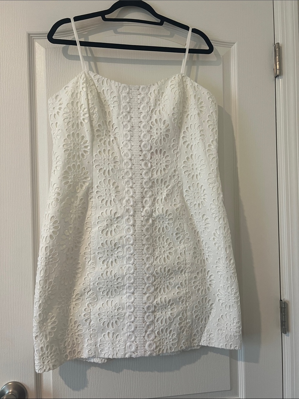 Lilly Pulitzer White Eyelet Spaghetti Strap Mini Dress